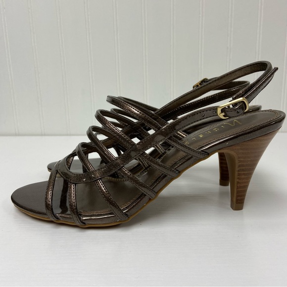 Nickels Strappy Bronze Valdez Heels - New - Size 7.5M - Picture 3 of 9